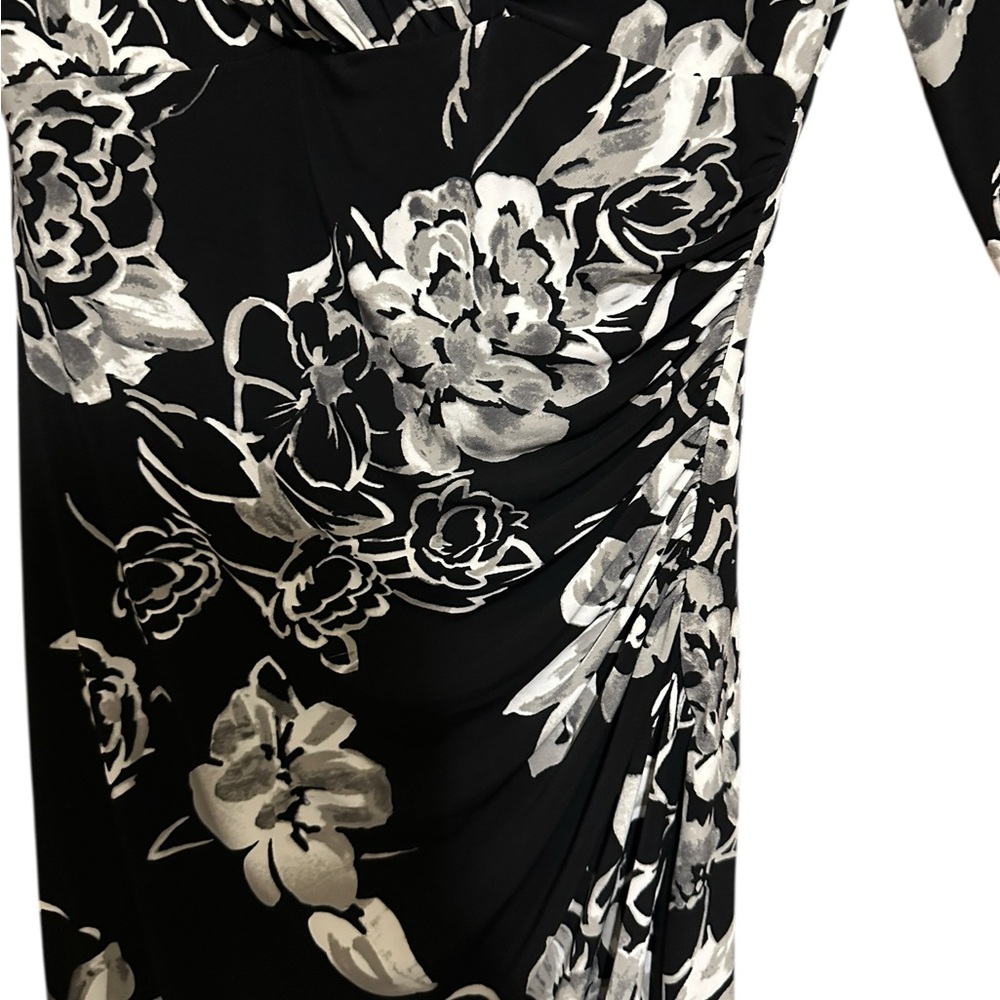 NWT Lauren Ralph Lauren Elegant Long Sleeve
Black and White Floral Dress Size 6 - Picture 9 of 14
